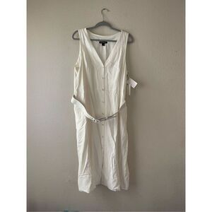 NWT something navy‎ belted midi dress size xxl